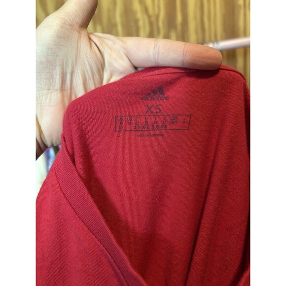 Adidas x FARM Rio Graphic Crew Neck Tee Bold Red Short Sleeve Size XS - Picture 8 of 9